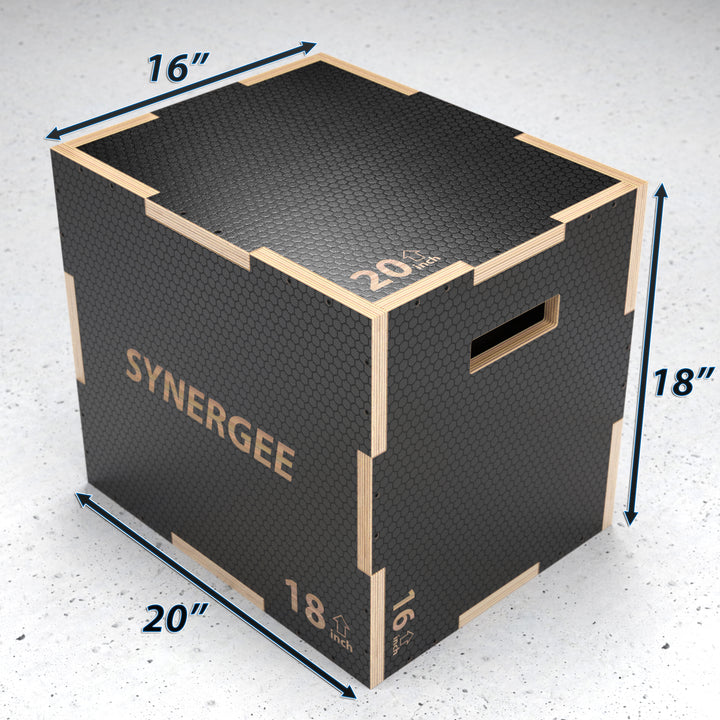Synergee 3-in-1 Non-Slip Wood Plyo Boxes