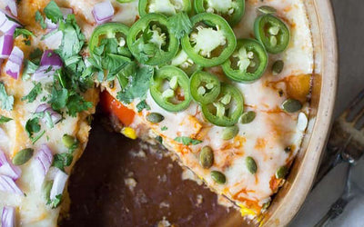 VEGETARIAN ENCHILADA PIE: A Synergee Athlete’s Recipe!