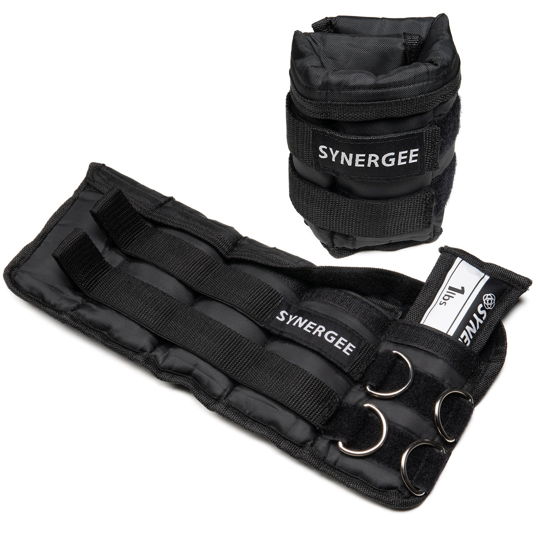 Synergee Comfort Fit 2 20lb Adjustable Ankle Wrist Weights One Size Fits All