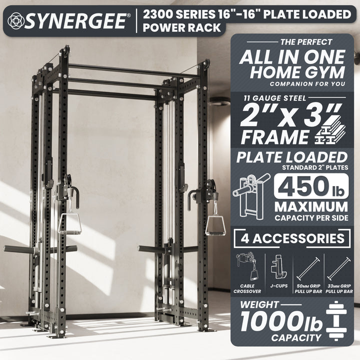 Synergee 2300 Series Power Cage with Plate Loaded Cable Cross Overs