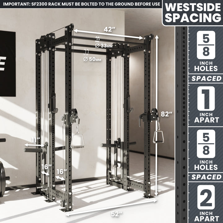Synergee 2300 Series Power Cage with Plate Loaded Cable Cross Overs