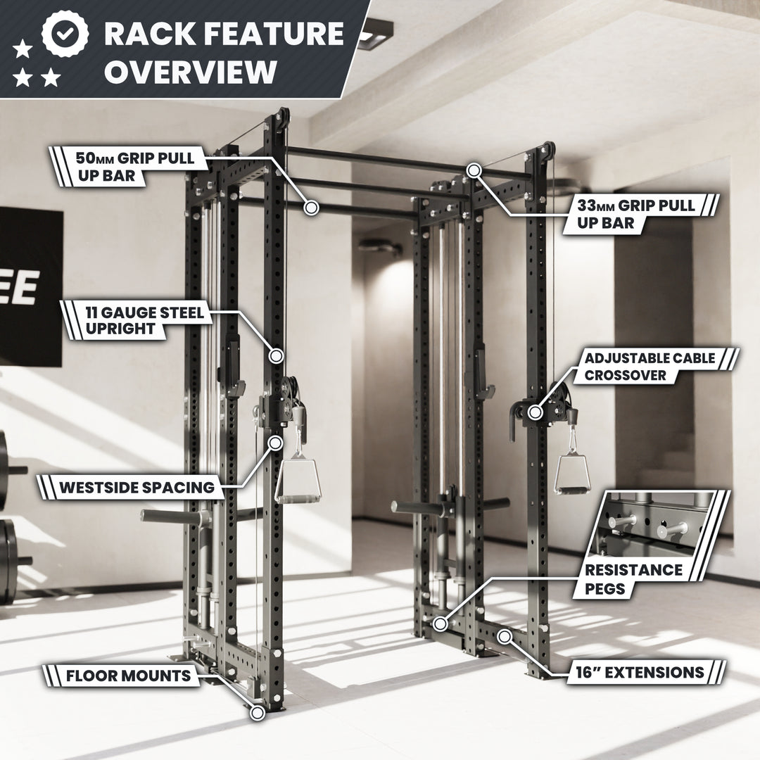 Synergee 2300 Series Power Cage with Plate Loaded Cable Cross Overs