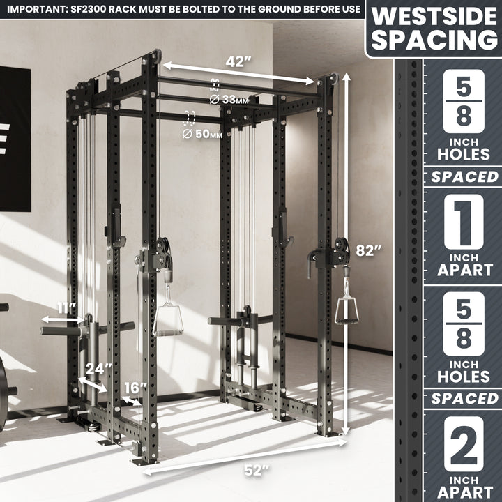 Synergee 2300 Series Power Cage with Plate Loaded Cable Cross Overs