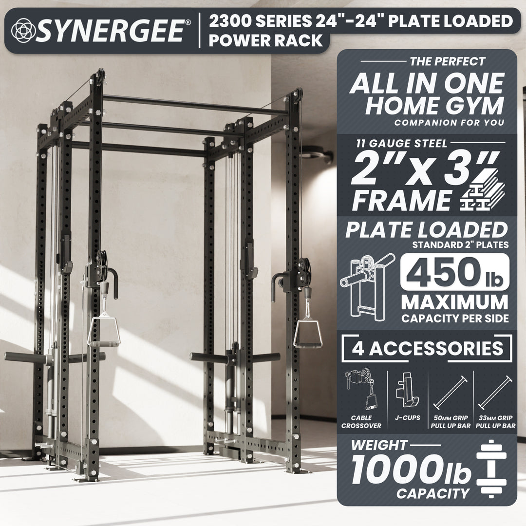 Synergee 2300 Series Power Cage with Plate Loaded Cable Cross Overs
