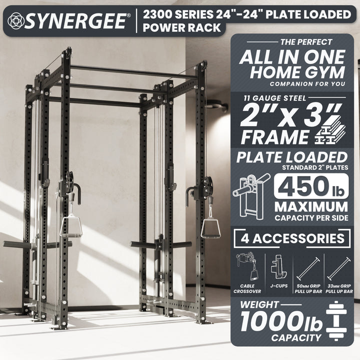 Synergee 2300 Series Power Cage with Plate Loaded Cable Cross Overs