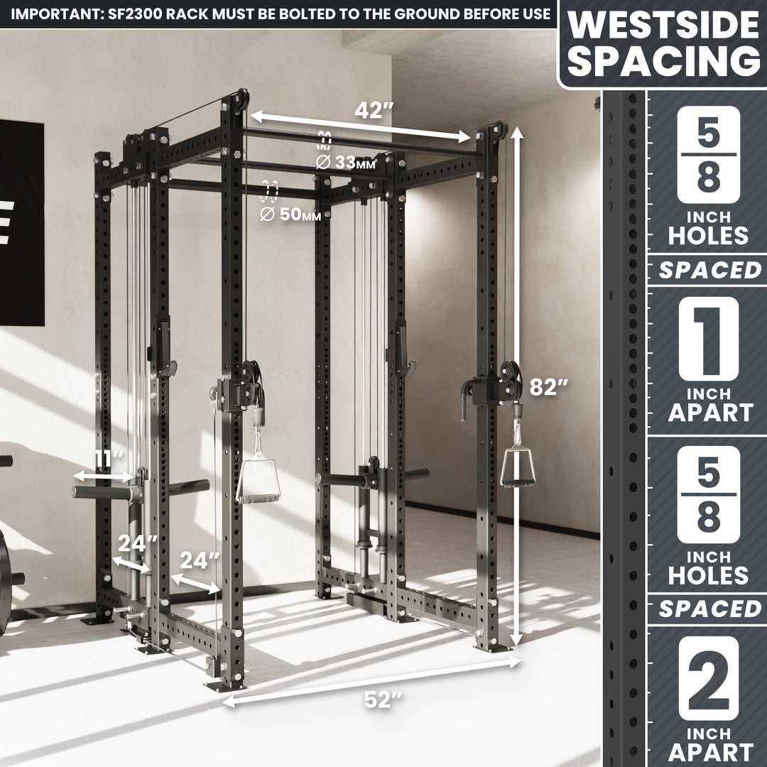 Synergee 2300 Series Power Cage with Plate Loaded Cable Cross Overs
