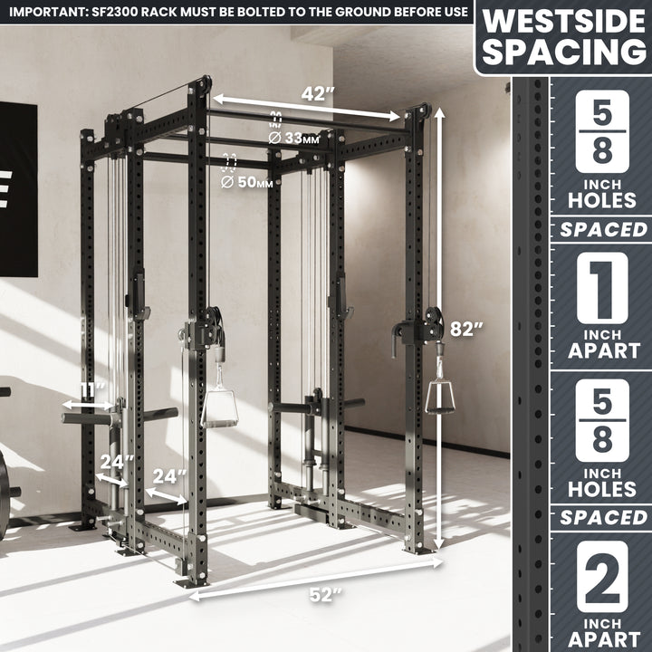 Synergee 2300 Series Power Cage with Plate Loaded Cable Cross Overs