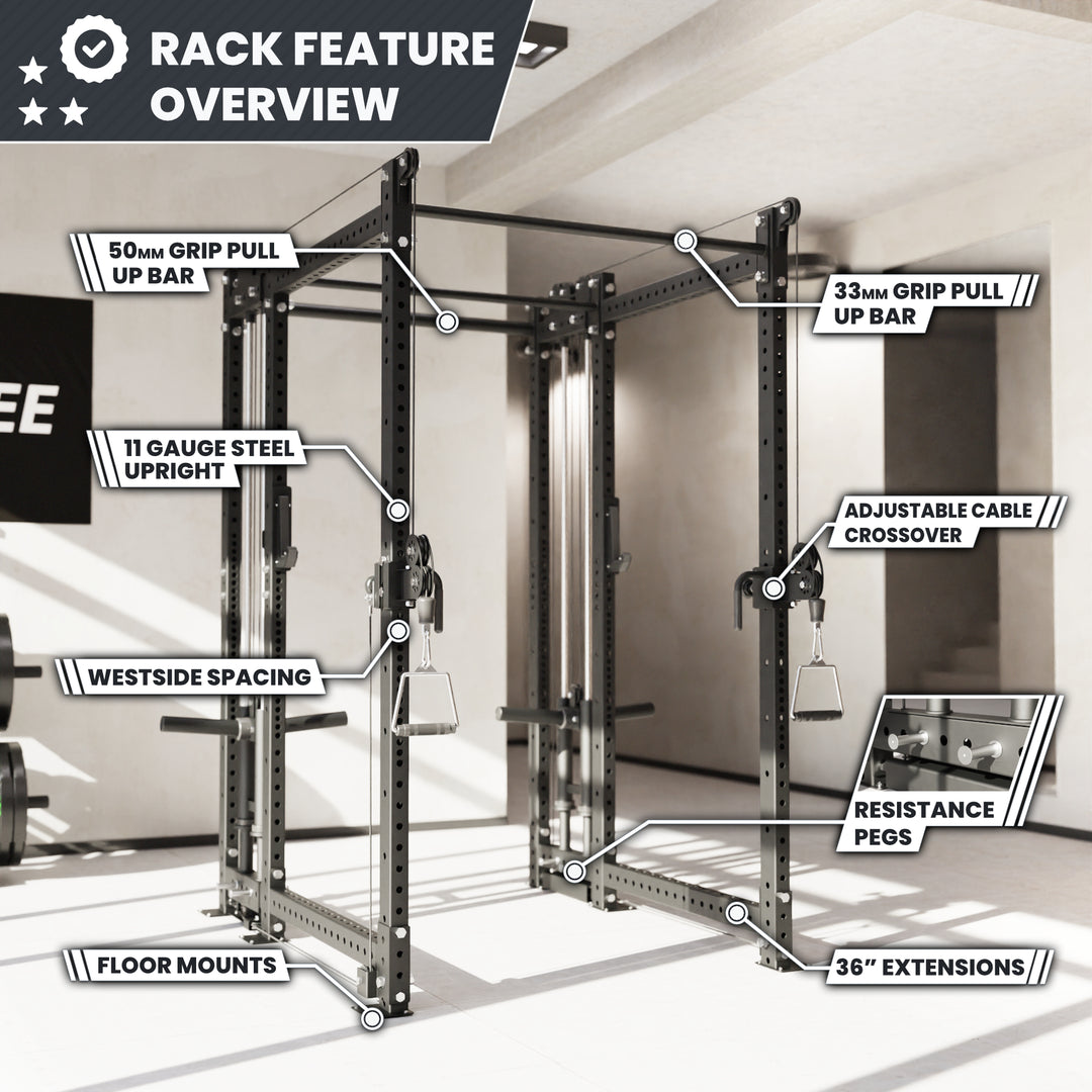Synergee 2300 Series Power Cage with Plate Loaded Cable Cross Overs