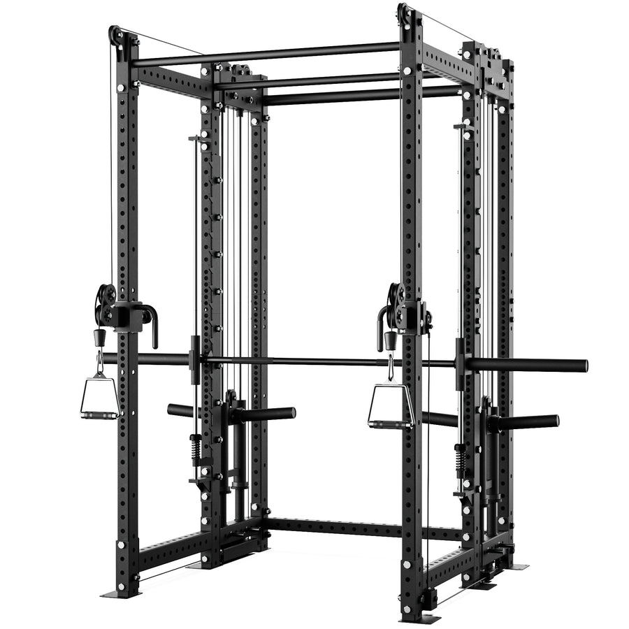 Synergee 2300 Series Power Cage with Plate Loaded Cable Cross Overs and Smith Machine