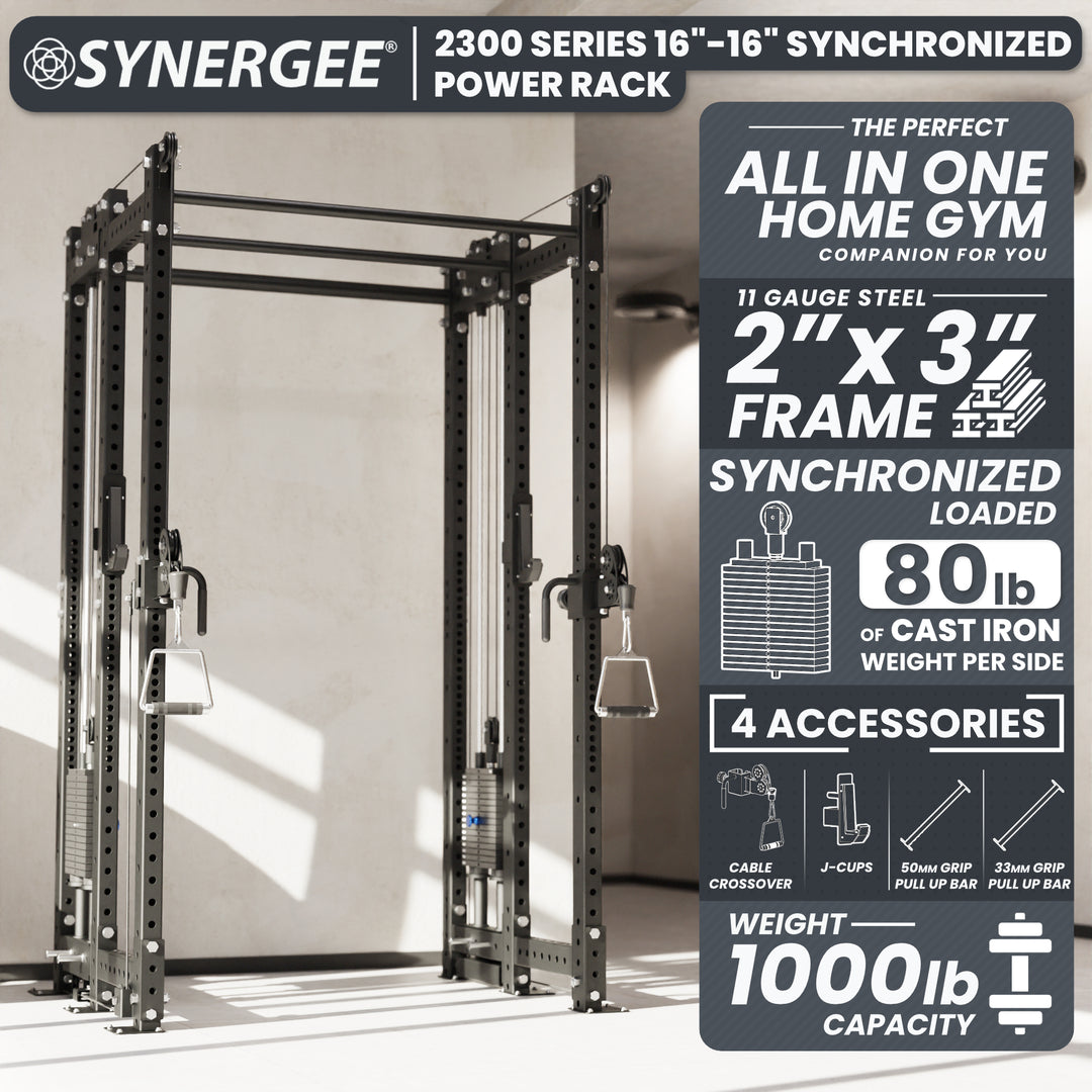 Synergee 2300 Series Power Cage with Synchronized Loaded Cable Cross Overs