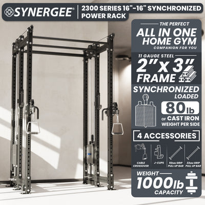 Synergee 2300 Series Power Cage with Synchronized Loaded Cable Cross Overs
