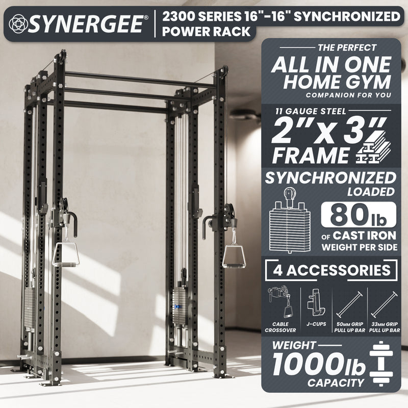 Synergee 2300 Series Power Cage with Synchronized Loaded Cable Cross Overs