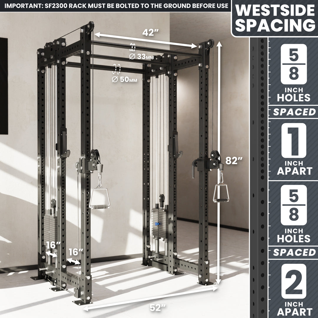 Synergee 2300 Series Power Cage with Synchronized Loaded Cable Cross Overs