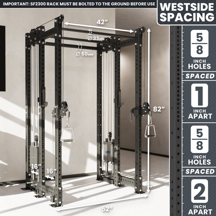Synergee 2300 Series Power Cage with Synchronized Loaded Cable Cross Overs