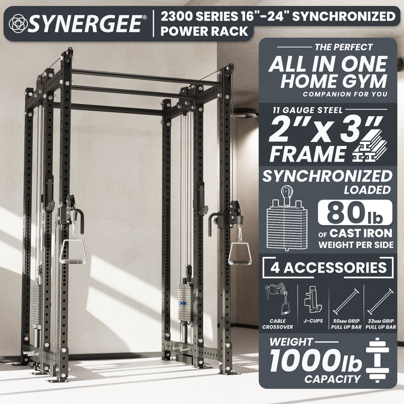 Synergee 2300 Series Power Cage with Synchronized Loaded Cable Cross Overs