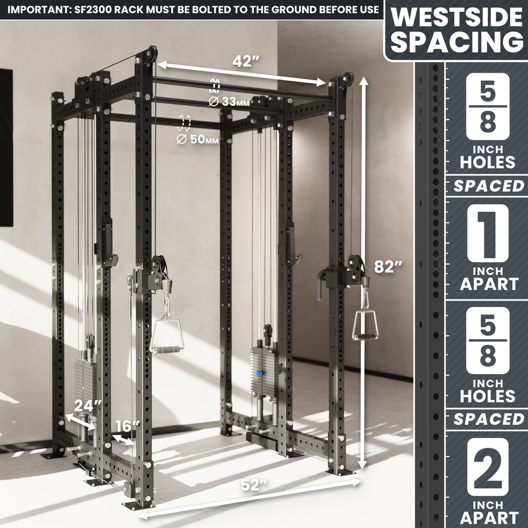Synergee 2300 Series Power Cage with Synchronized Loaded Cable Cross Overs