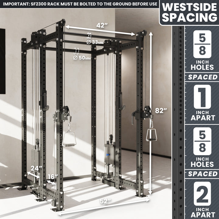 Synergee 2300 Series Power Cage with Synchronized Loaded Cable Cross Overs