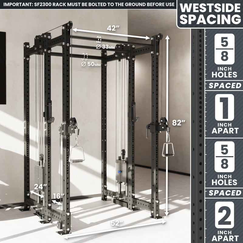 Synergee 2300 Series Power Cage with Synchronized Loaded Cable Cross Overs