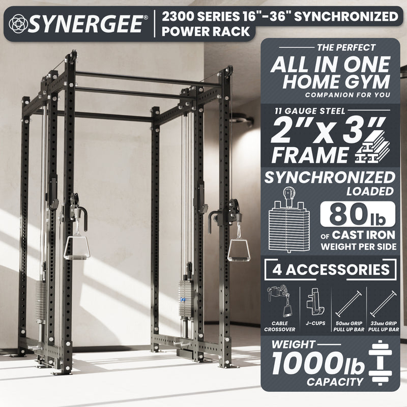 Synergee 2300 Series Power Cage with Synchronized Loaded Cable Cross Overs