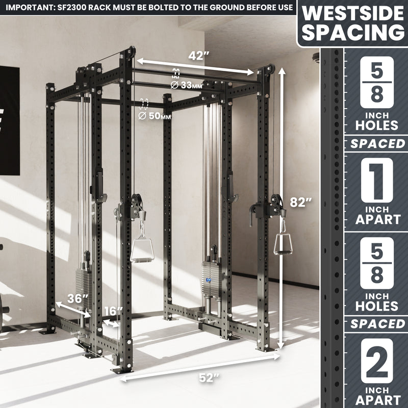 Synergee 2300 Series Power Cage with Synchronized Loaded Cable Cross Overs