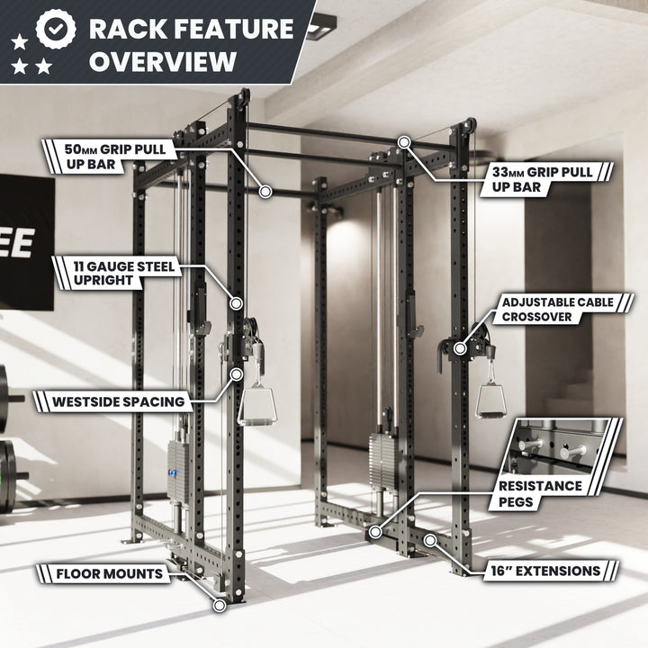 Synergee 2300 Series Power Cage with Synchronized Loaded Cable Cross Overs