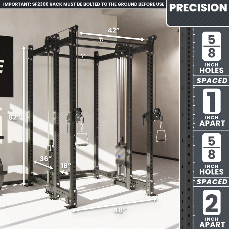 Synergee 2300 Series Power Cage with Synchronized Loaded Cable Cross Overs