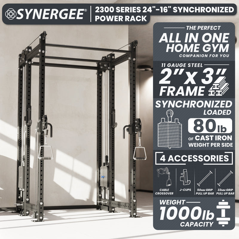 Synergee 2300 Series Power Cage with Synchronized Loaded Cable Cross Overs