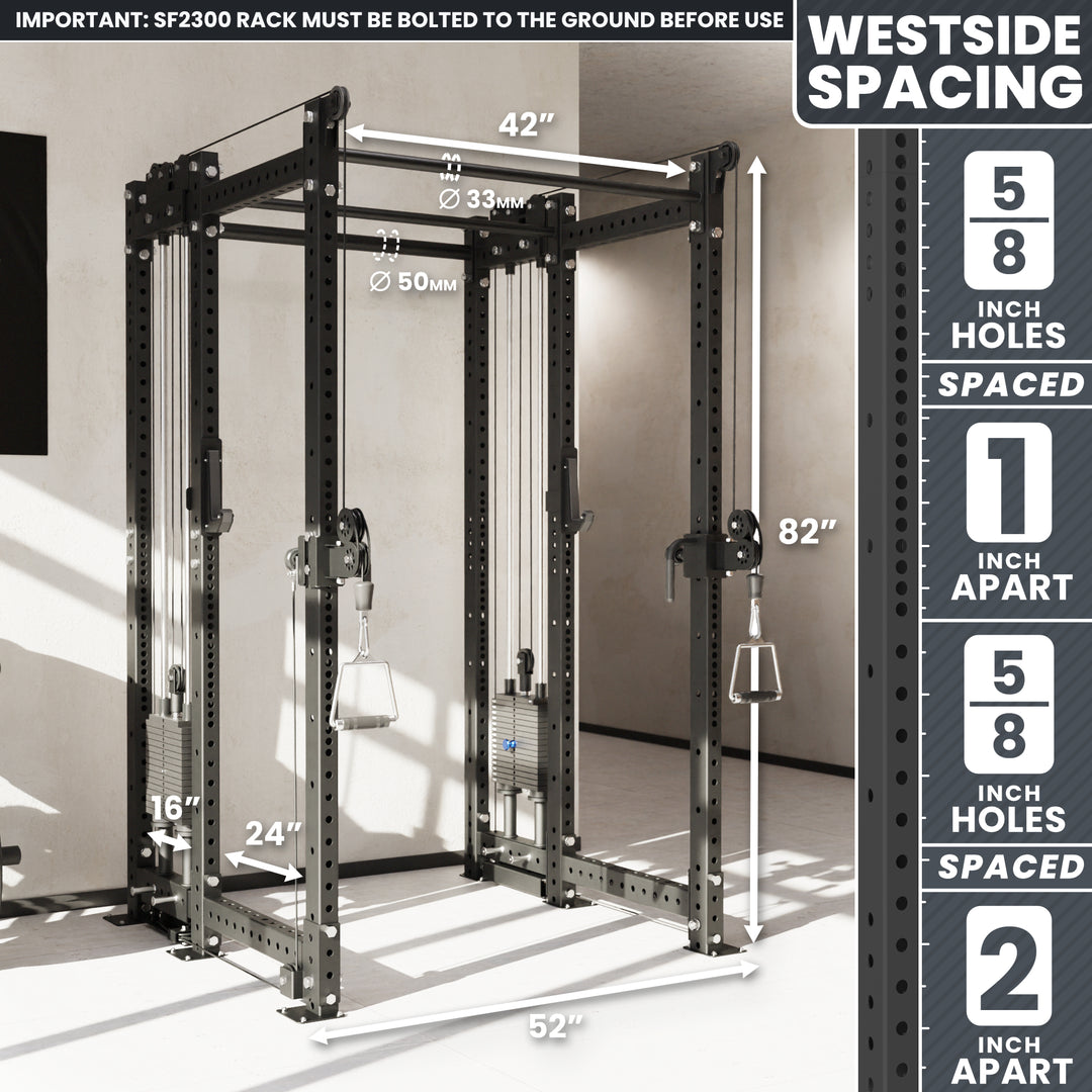 Synergee 2300 Series Power Cage with Synchronized Loaded Cable Cross Overs