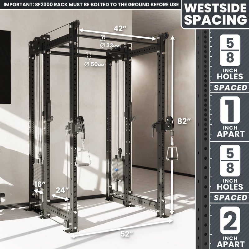 Synergee 2300 Series Power Cage with Synchronized Loaded Cable Cross Overs