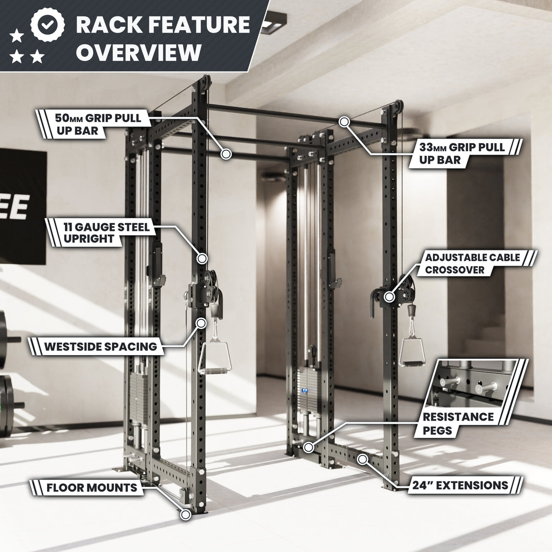 Synergee 2300 Series Power Cage with Synchronized Loaded Cable Cross Overs