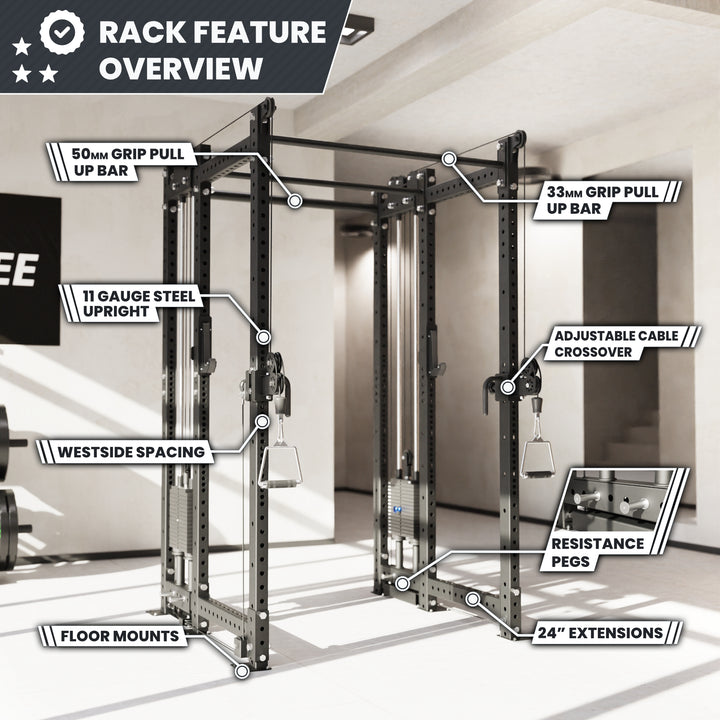Synergee 2300 Series Power Cage with Synchronized Loaded Cable Cross Overs