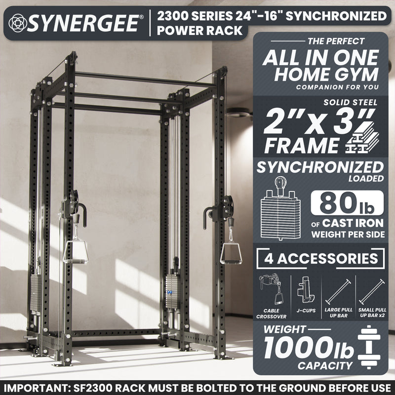 Synergee 2300 Series Power Cage with Synchronized Loaded Cable Cross Overs