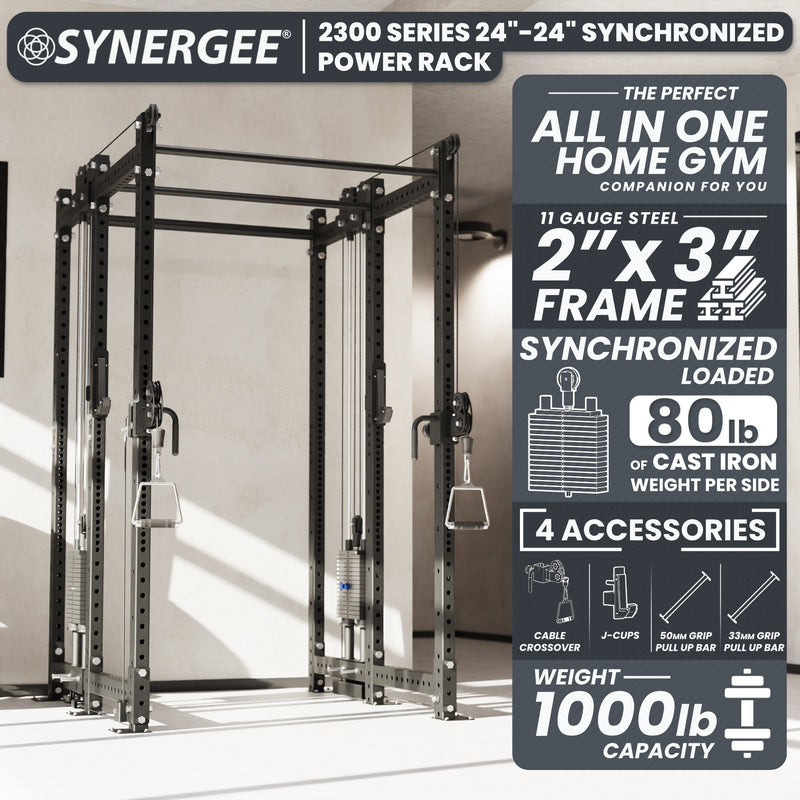 Synergee 2300 Series Power Cage with Synchronized Loaded Cable Cross Overs