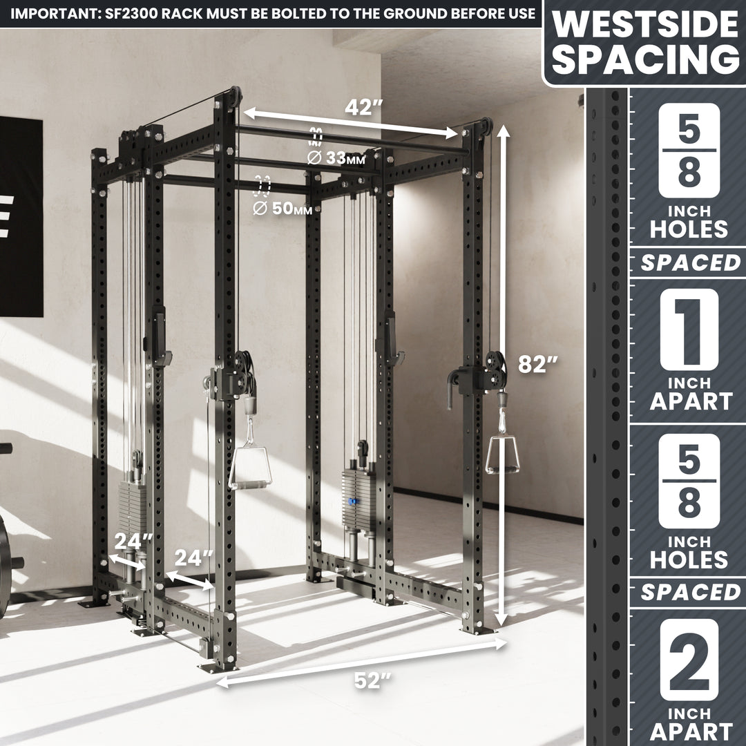 Synergee 2300 Series Power Cage with Synchronized Loaded Cable Cross Overs