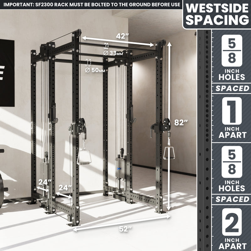 Synergee 2300 Series Power Cage with Synchronized Loaded Cable Cross Overs