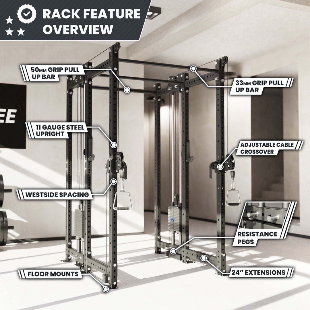 Synergee 2300 Series Power Cage with Synchronized Loaded Cable Cross Overs