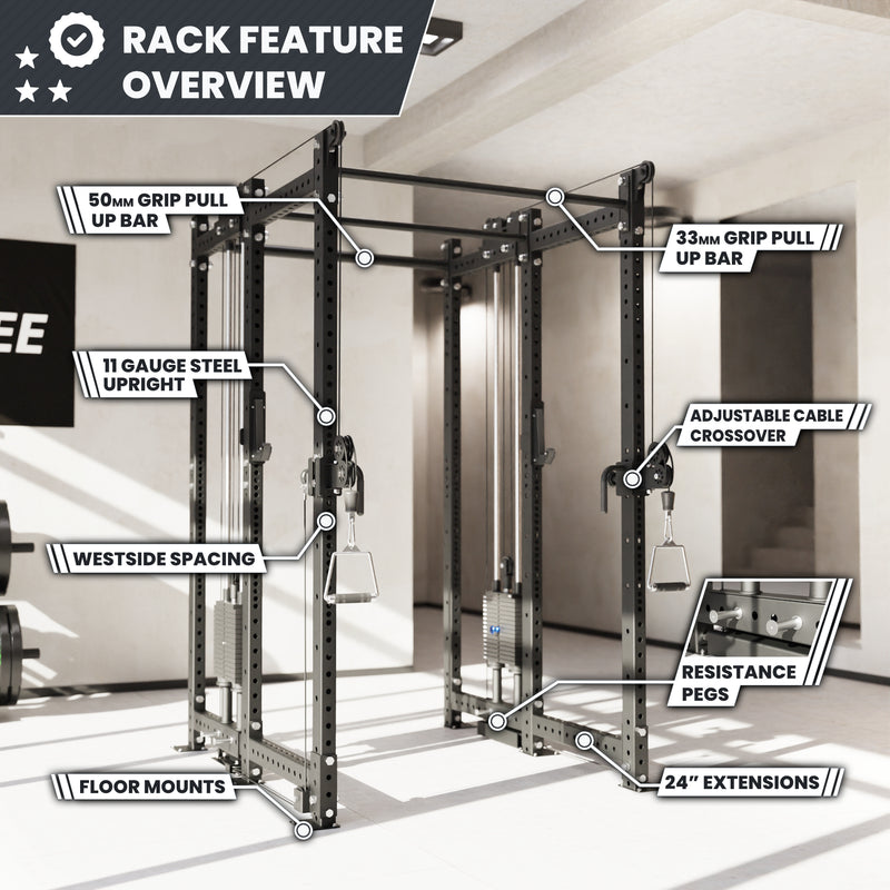 Synergee 2300 Series Power Cage with Synchronized Loaded Cable Cross Overs