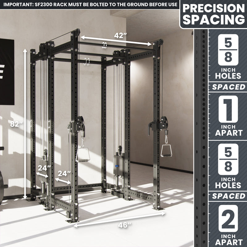 Synergee 2300 Series Power Cage with Synchronized Loaded Cable Cross Overs