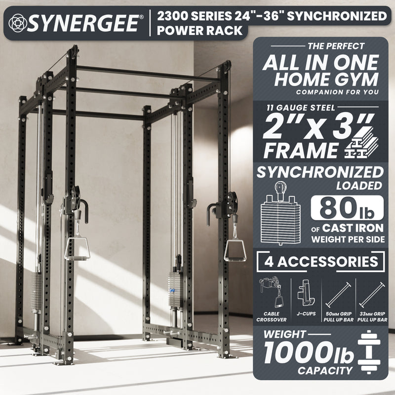 Synergee 2300 Series Power Cage with Synchronized Loaded Cable Cross Overs