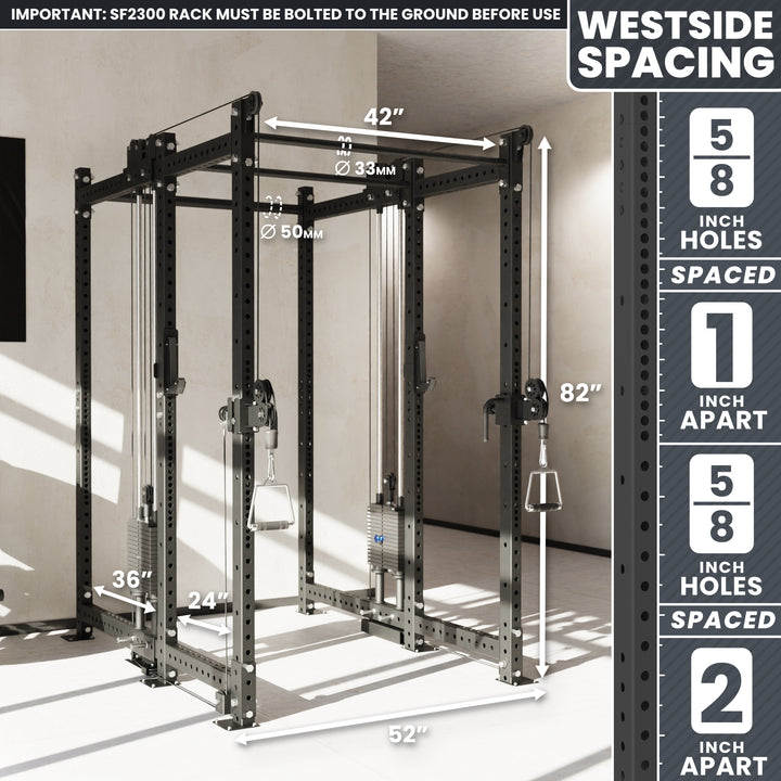Synergee 2300 Series Power Cage with Synchronized Loaded Cable Cross Overs
