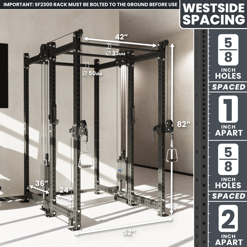 Synergee 2300 Series Power Cage with Synchronized Loaded Cable Cross Overs