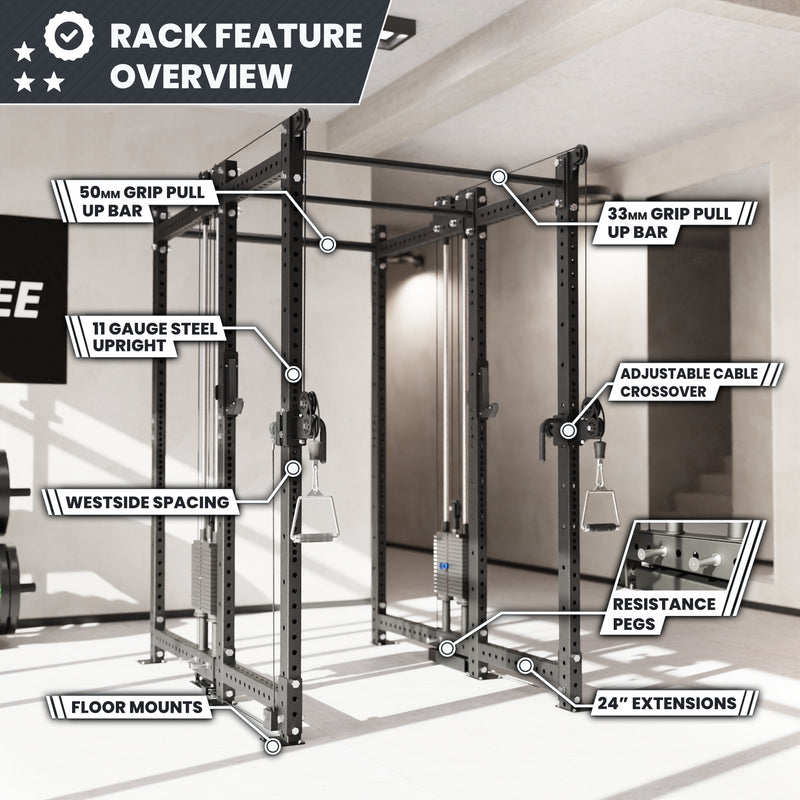 Synergee 2300 Series Power Cage with Synchronized Loaded Cable Cross Overs
