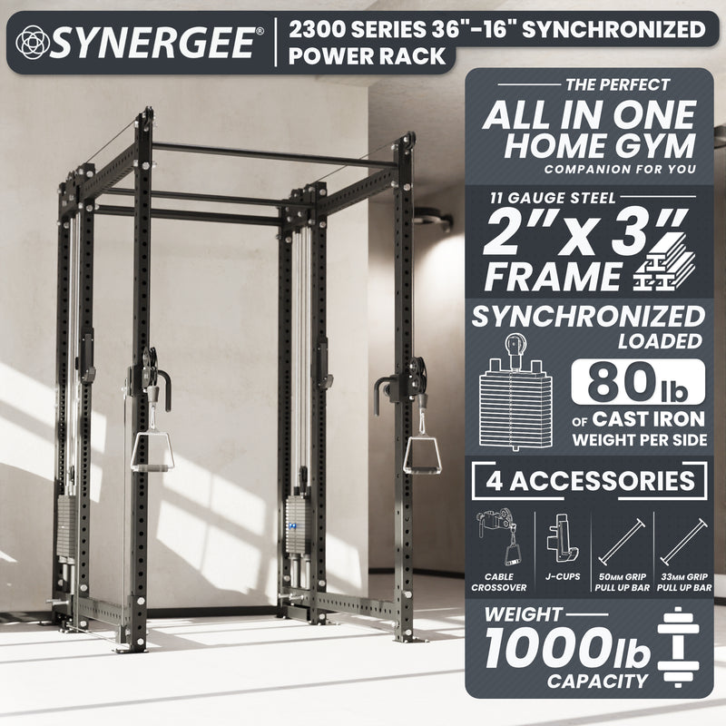 Synergee 2300 Series Power Cage with Synchronized Loaded Cable Cross Overs