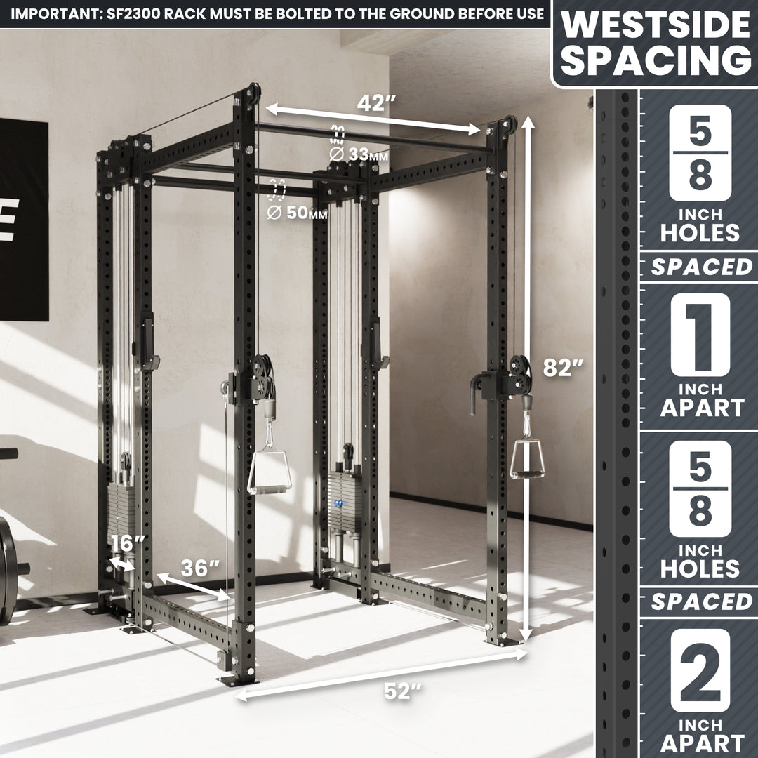 Synergee 2300 Series Power Cage with Synchronized Loaded Cable Cross Overs