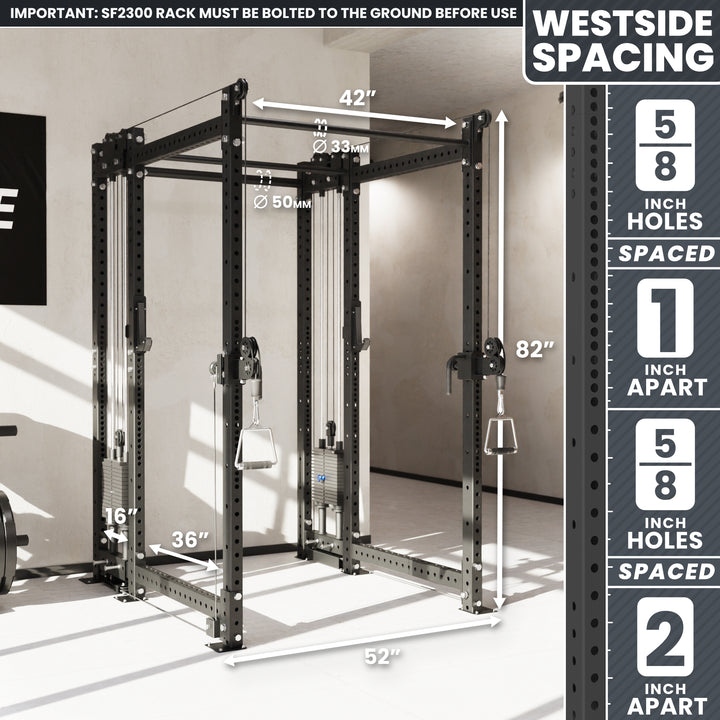 Synergee 2300 Series Power Cage with Synchronized Loaded Cable Cross Overs