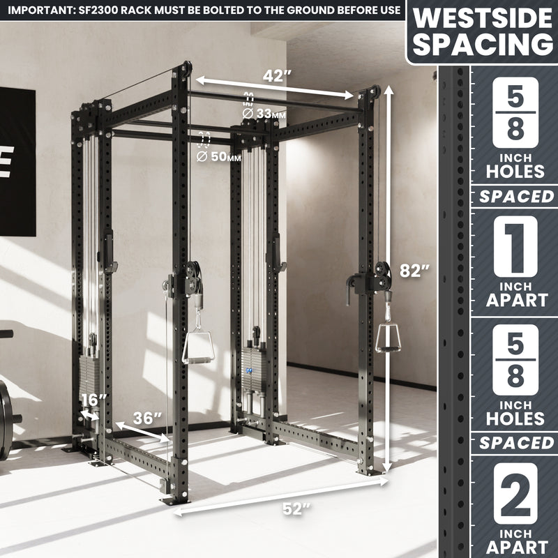 Synergee 2300 Series Power Cage with Synchronized Loaded Cable Cross Overs