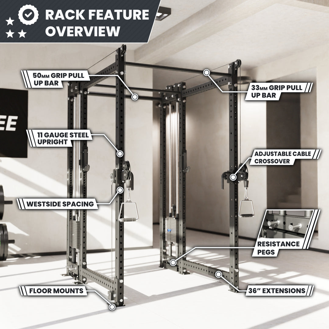 Synergee 2300 Series Power Cage with Synchronized Loaded Cable Cross Overs
