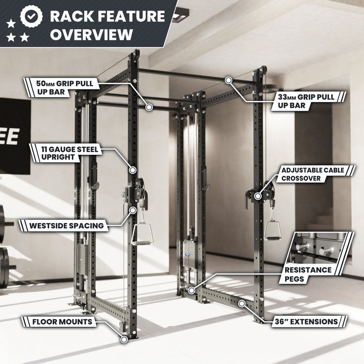 Synergee 2300 Series Power Cage with Synchronized Loaded Cable Cross Overs