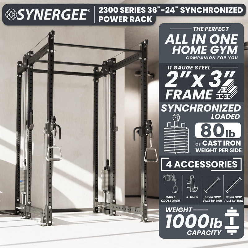 Synergee 2300 Series Power Cage with Synchronized Loaded Cable Cross Overs