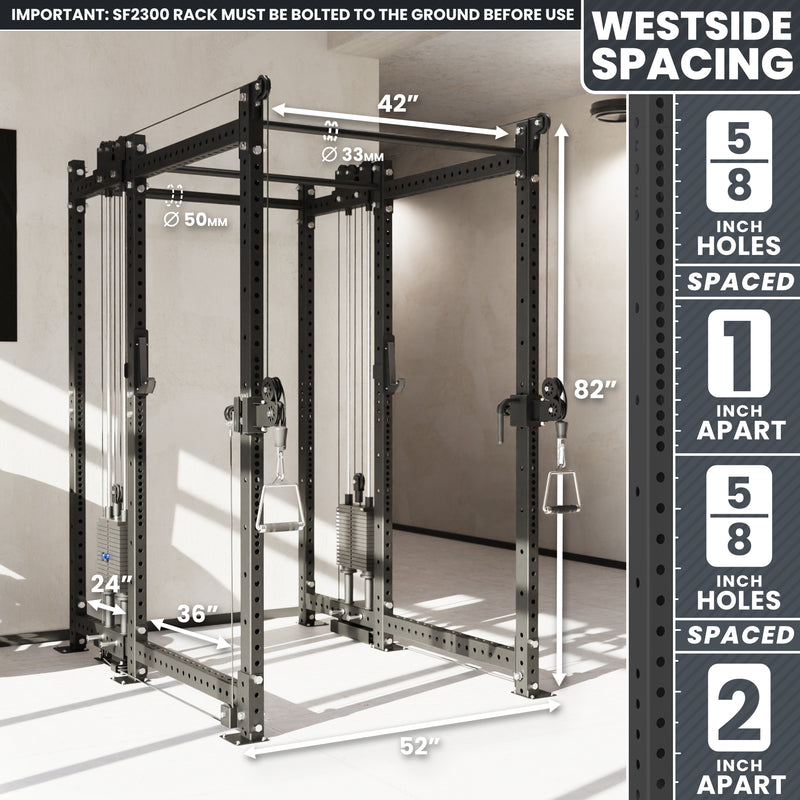 Synergee 2300 Series Power Cage with Synchronized Loaded Cable Cross Overs